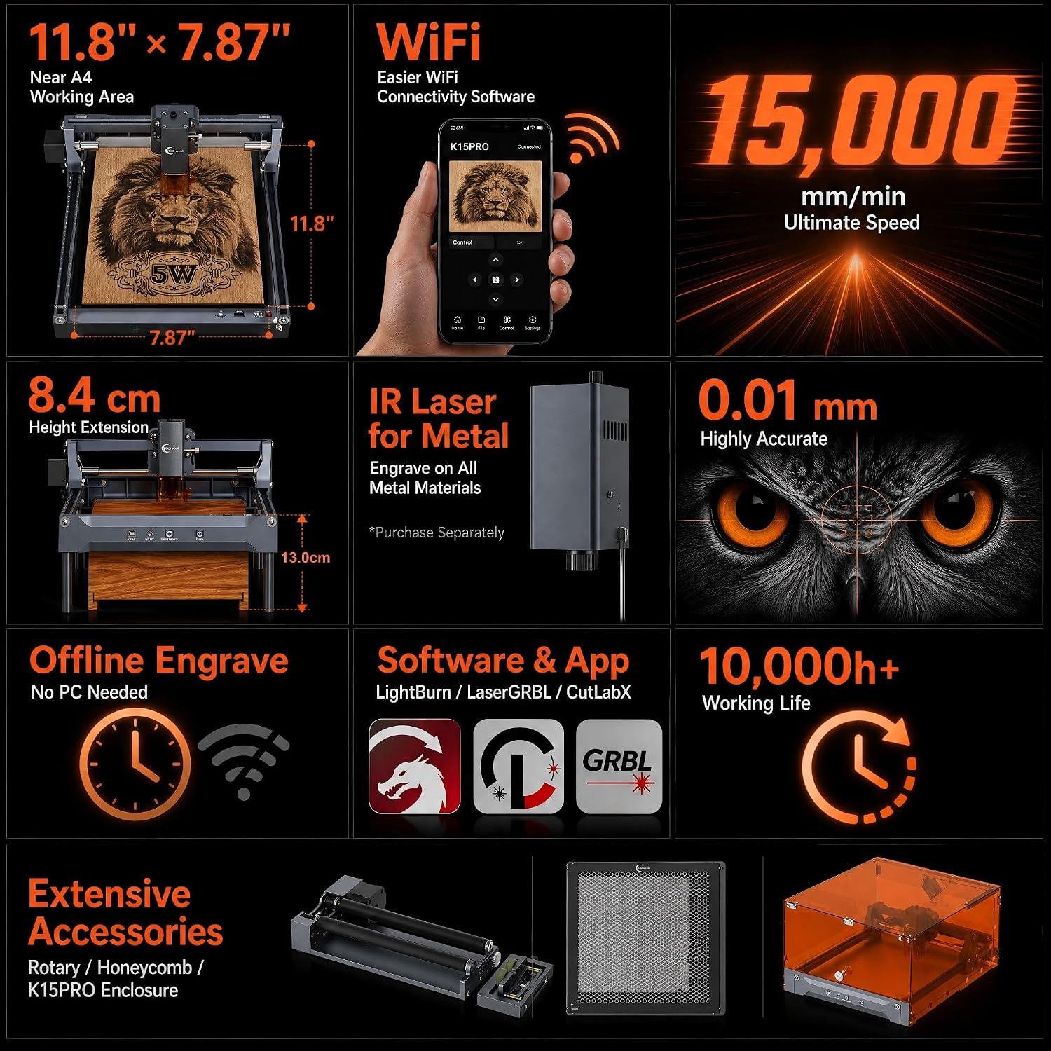 K15 Pro 7w Laser Engraving Mac - огляд і ціна Leatherwork Machine